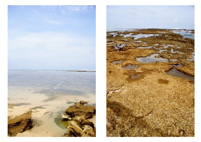 Because nature is still preserved, water and coral reefs in coastal Santolo are still very clear and live safely.